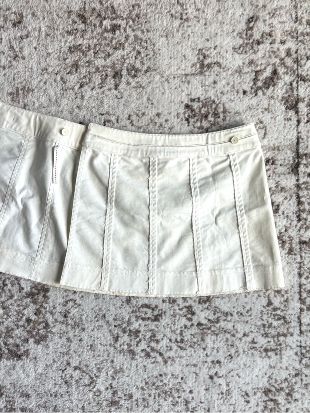 Zuczug Cream Wrap Mini Skirt - Clean A-Line Panel Design - Picture 3 of 10